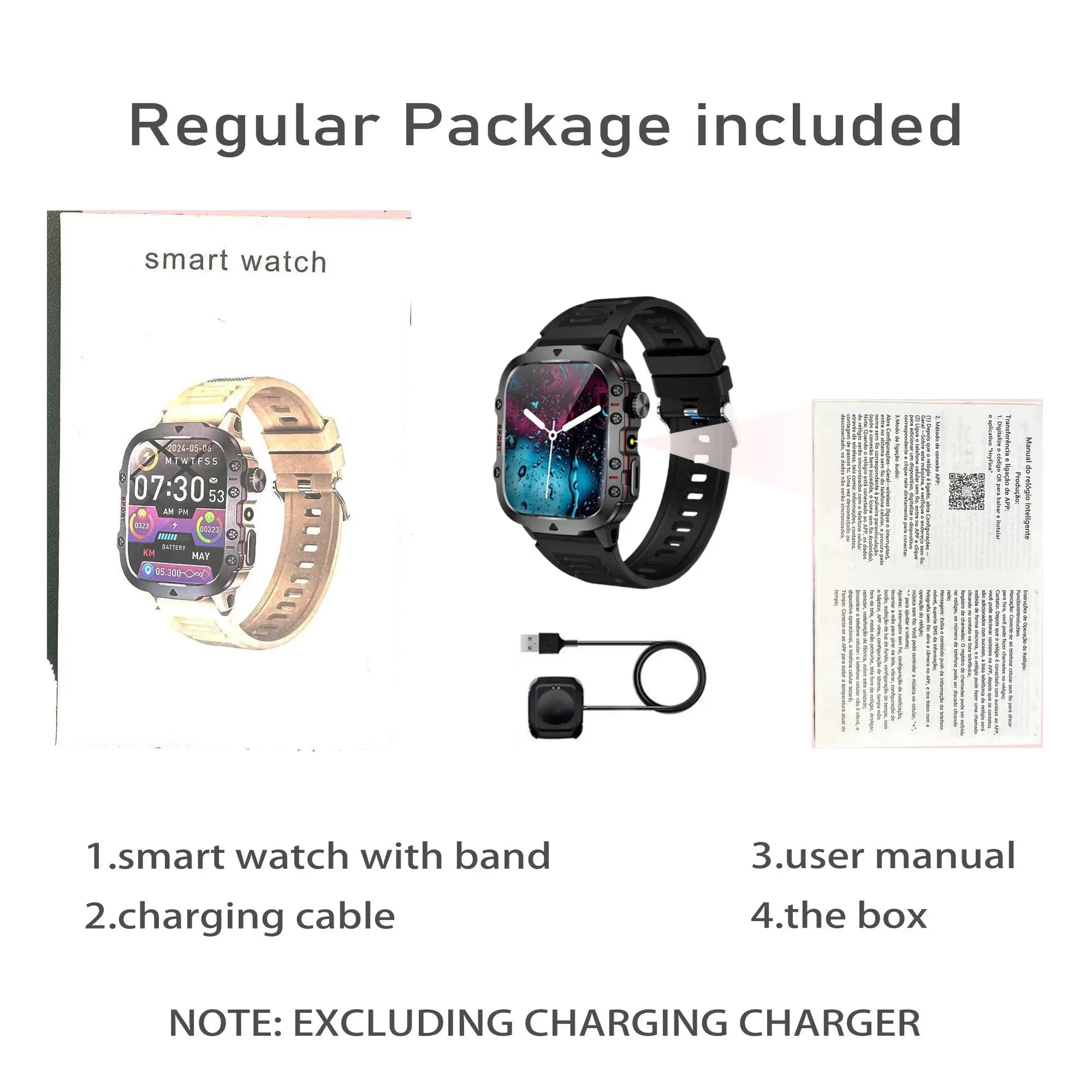 Multifunctional Wearable Smartwatch with LED Light and Screen, Fashionable Digital Watch with Multiple Sports Modes, Wireless Call and Custom Photo Health Tracker, Digital Smart Watches