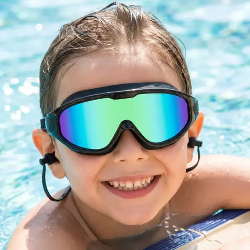 2 Pack Anti‑Fog Swim Goggles for Adults & Kids | 180° Wide View,Uv Protection, Adjustable Strap, Colorful Mirrored Lenses for Men & Women&Kids Outdoorfun
