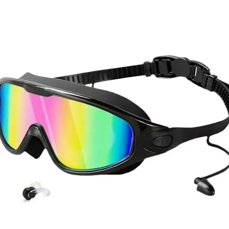 2 Pack Anti‑Fog Swim Goggles for Adults & Kids | 180° Wide View,Uv Protection, Adjustable Strap, Colorful Mirrored Lenses for Men & Women&Kids Outdoorfun