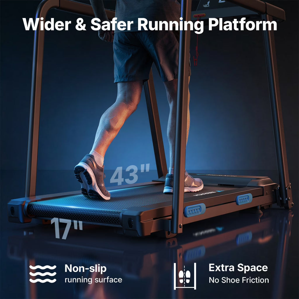 Treadmill for Seniors with Handrails, 2 in 1 Walking Treadmill for Fitness Recovery, 300 Lbs Capacity