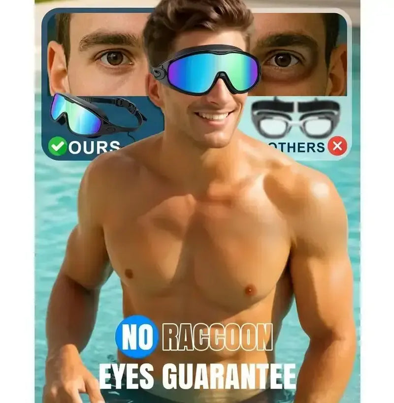 2 Pack Anti‑Fog Swim Goggles for Adults & Kids | 180° Wide View,Uv Protection, Adjustable Strap, Colorful Mirrored Lenses for Men & Women&Kids Outdoorfun